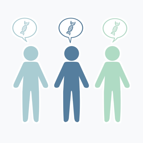 Illustration of genetic information different for each individual